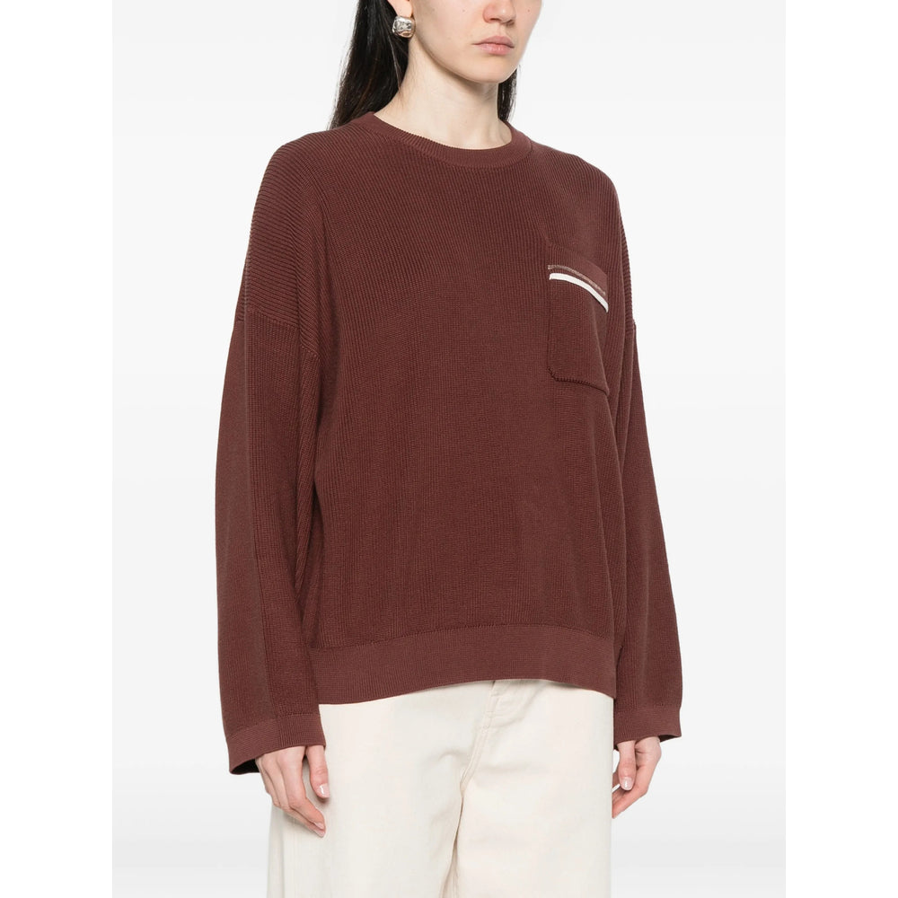 Brunello Cucinelli Brown Knitwear - Jumpers Women BRUNELLO CUCINELLI