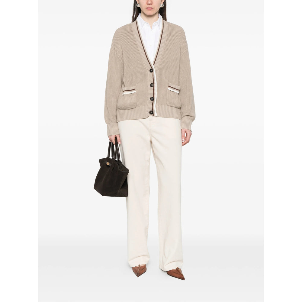 Brunello Cucinelli Neutrals Knitwear - Cardigans Women BRUNELLO CUCINELLI