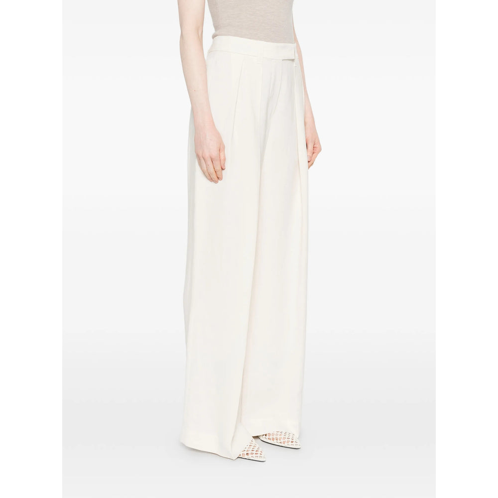 Brunello Cucinelli White Trousers - Palazzo Pants Women BRUNELLO CUCINELLI