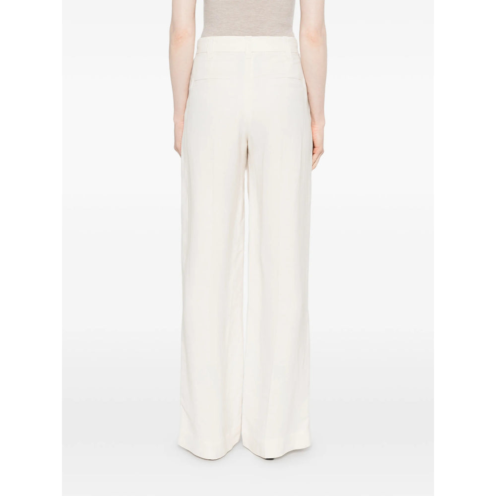 Brunello Cucinelli White Trousers - Palazzo Pants Women BRUNELLO CUCINELLI
