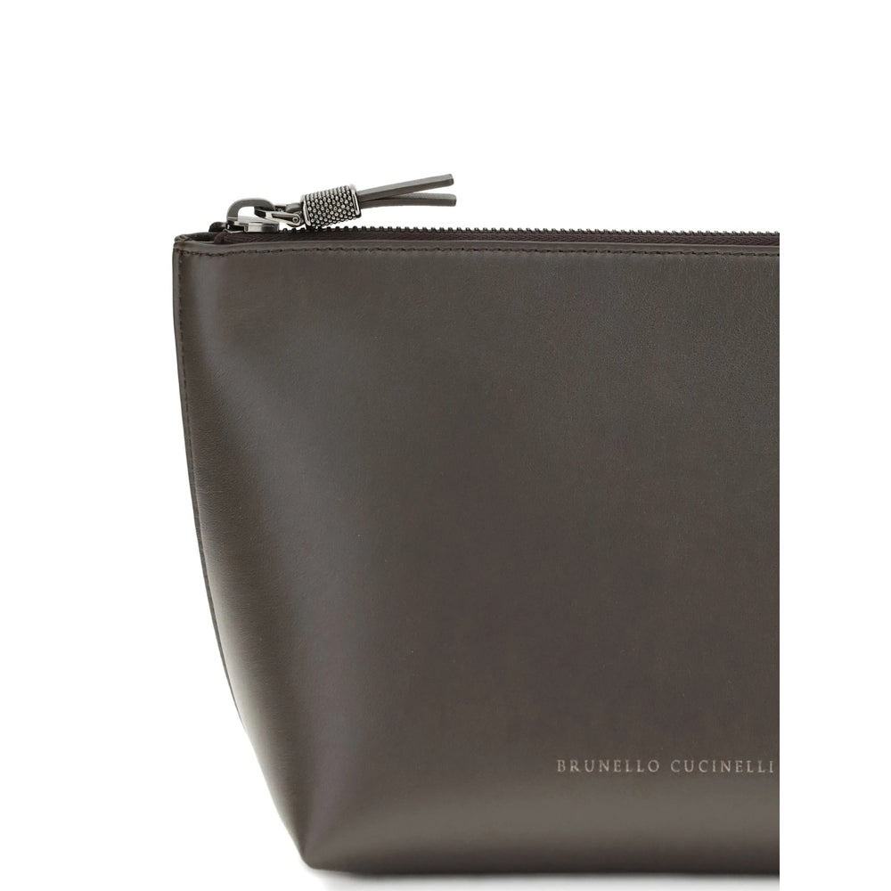 Brunello Cucinelli Brown Clutch Bags Women BRUNELLO CUCINELLI