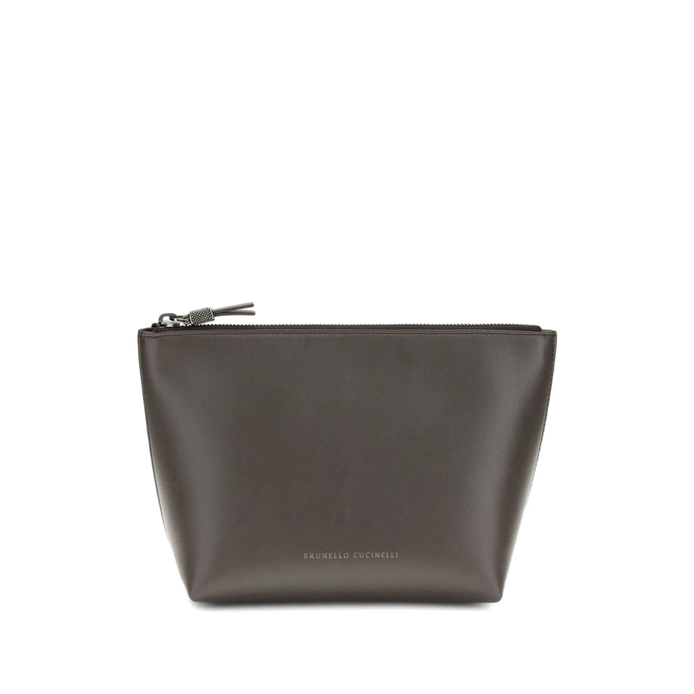 Brunello Cucinelli Brown Clutch Bags Women BRUNELLO CUCINELLI