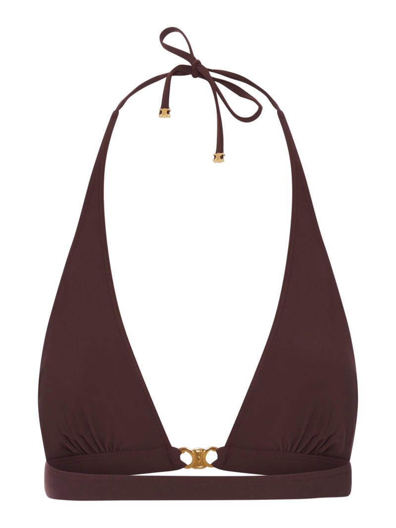 Celine Women Triomphe Triangle Top In Matte Jersey CELINE