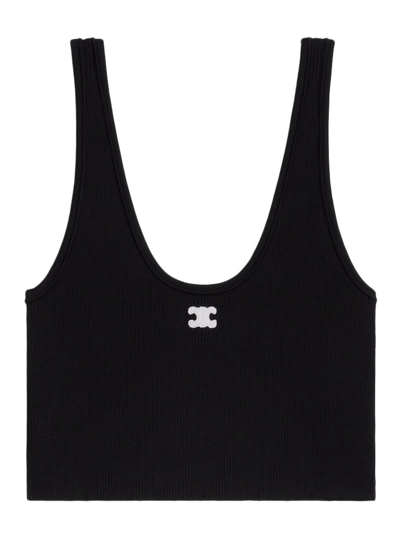 Celine Women Triomphe Cotton Top CELINE