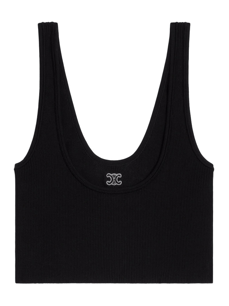 Celine Women Triomphe Cotton Top CELINE