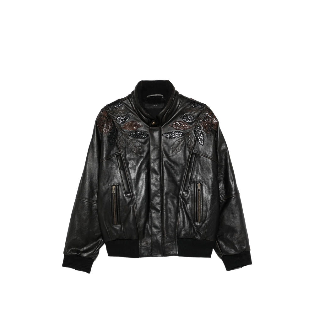 Gucci Brown Jackets - Leather Jackets Women GUCCI