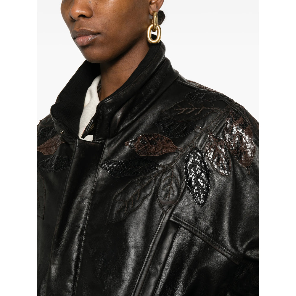 Gucci Brown Jackets - Leather Jackets Women GUCCI