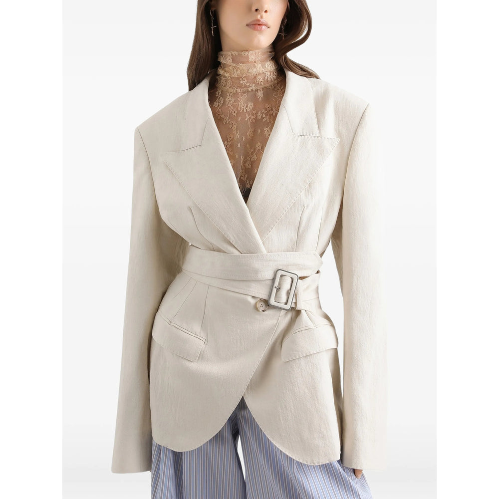 Dolce & Gabbana Neutrals Jackets - Fitted Jackets Women DOLCE & GABBANA