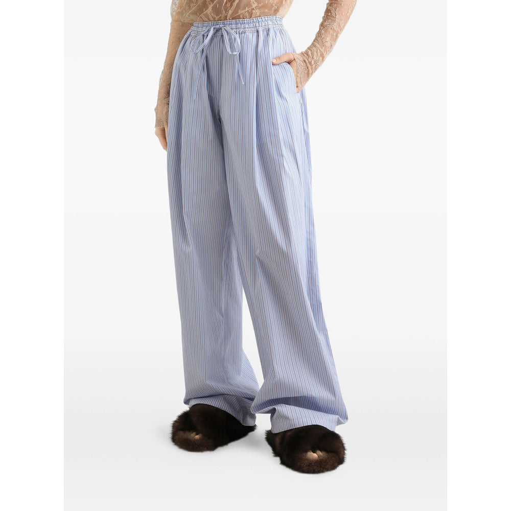 Dolce & Gabbana Blue Trousers - Palazzo Pants Women DOLCE & GABBANA
