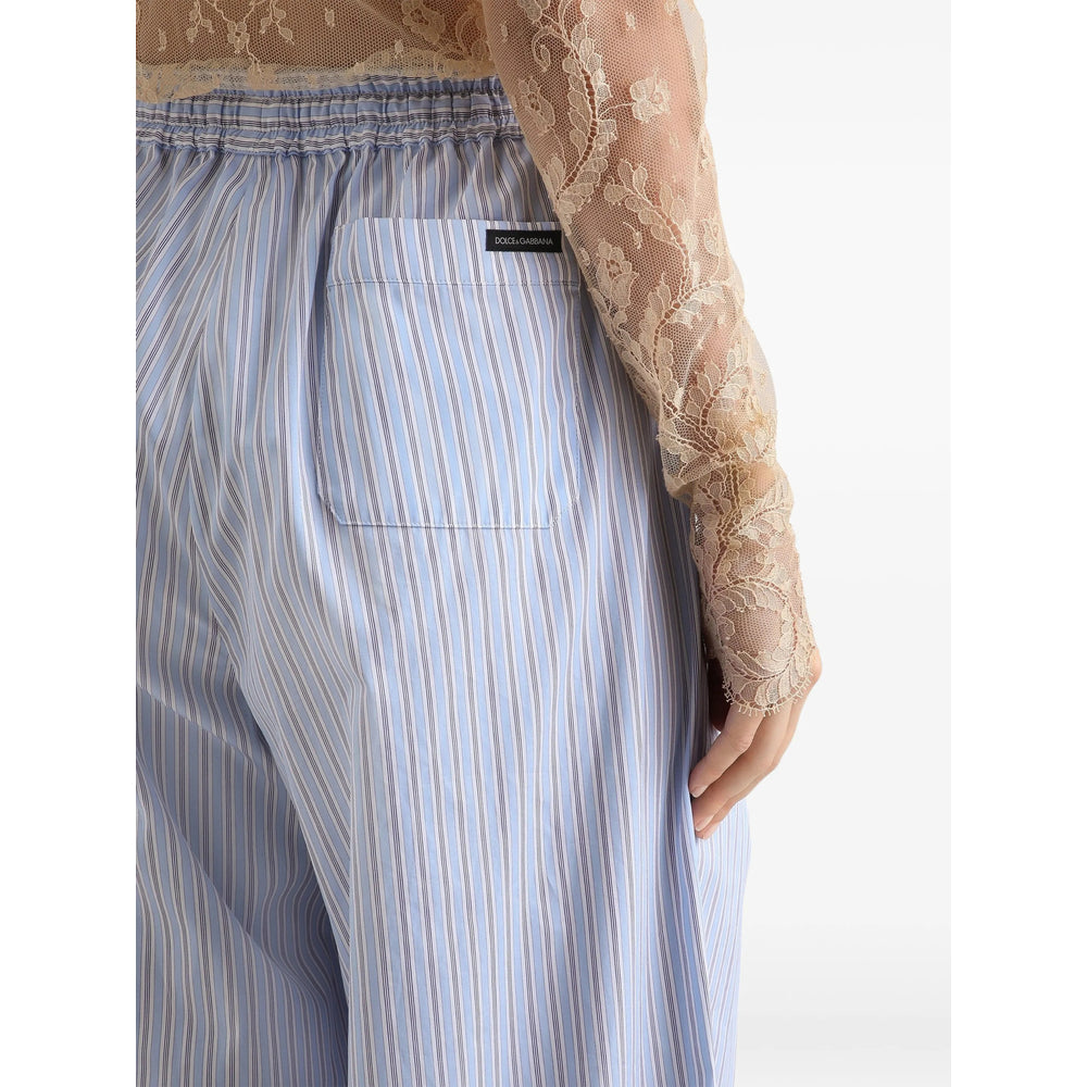 Dolce & Gabbana Blue Trousers - Palazzo Pants Women DOLCE & GABBANA