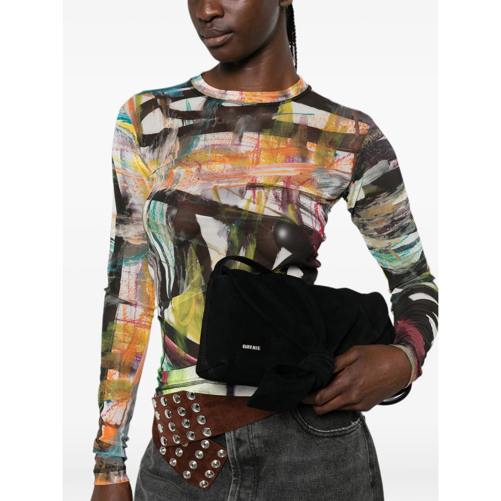 Rotate Black Shoulder Bags Women ROTATE