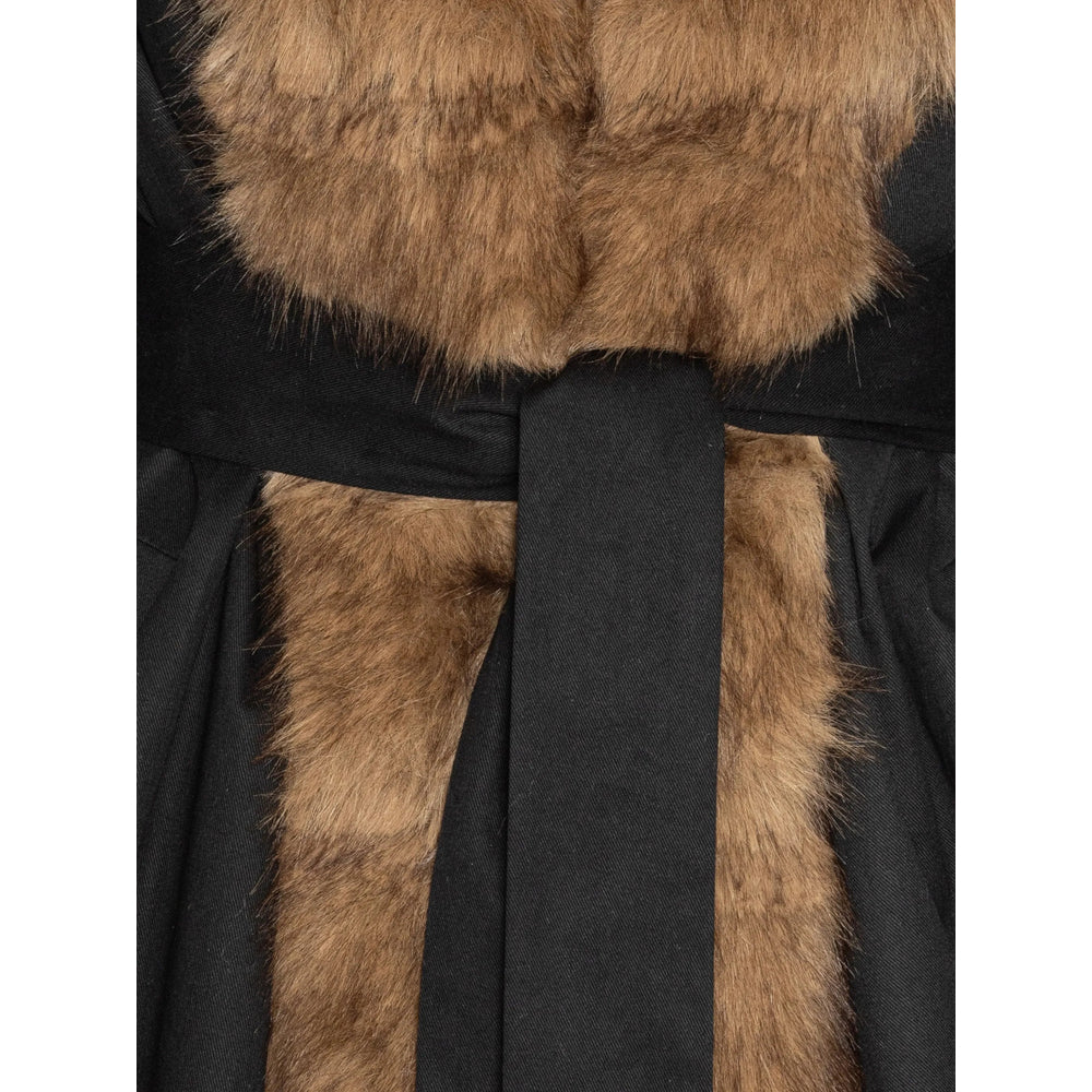 Rotate Black Coats - Faux Fur Coats Women ROTATE