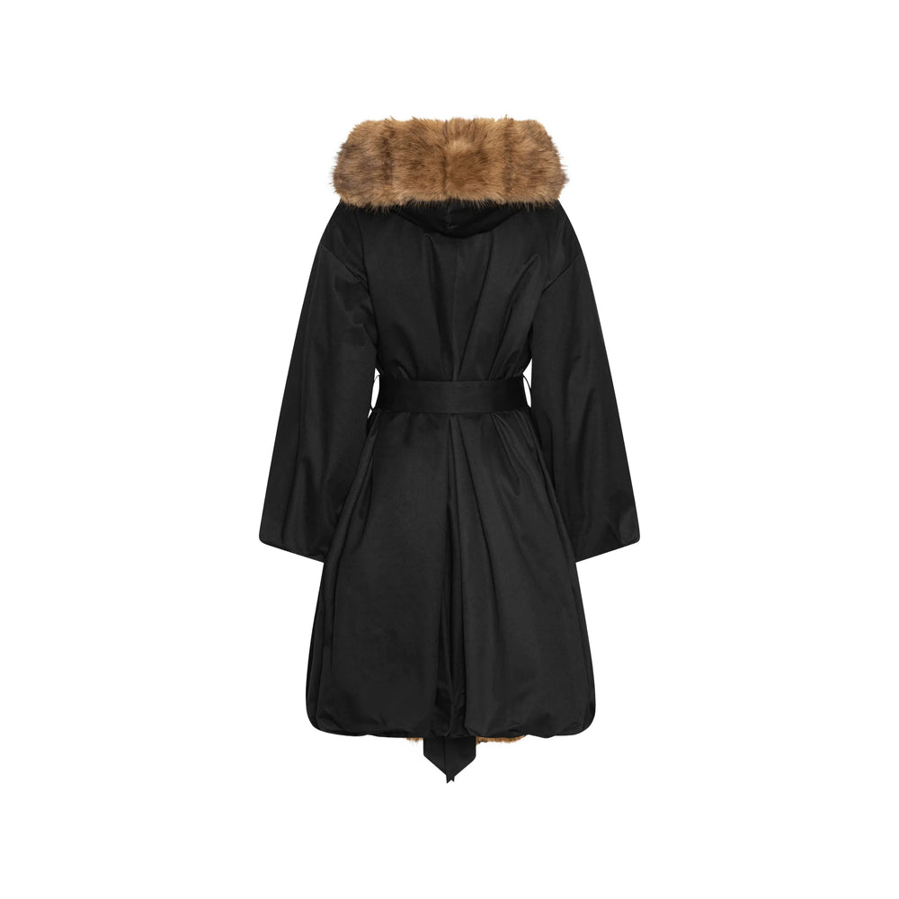 Rotate Black Coats - Faux Fur Coats Women ROTATE