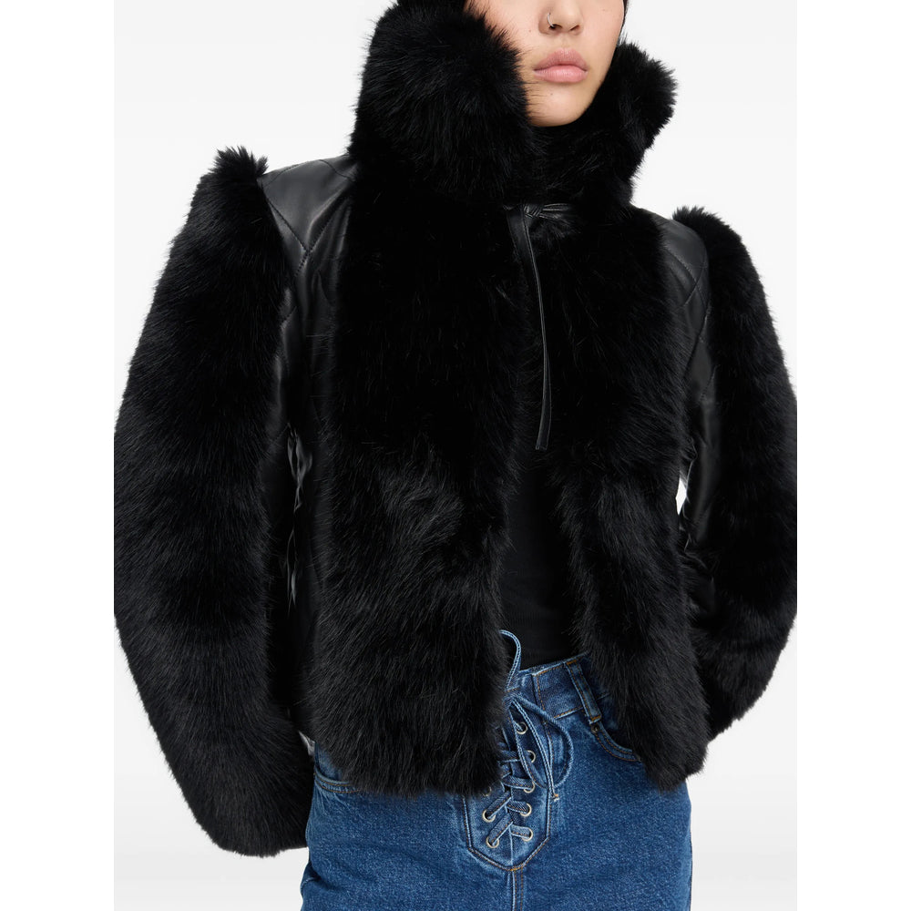 Rotate Black Jackets - Faux Fur & Shearling Jackets Women ROTATE