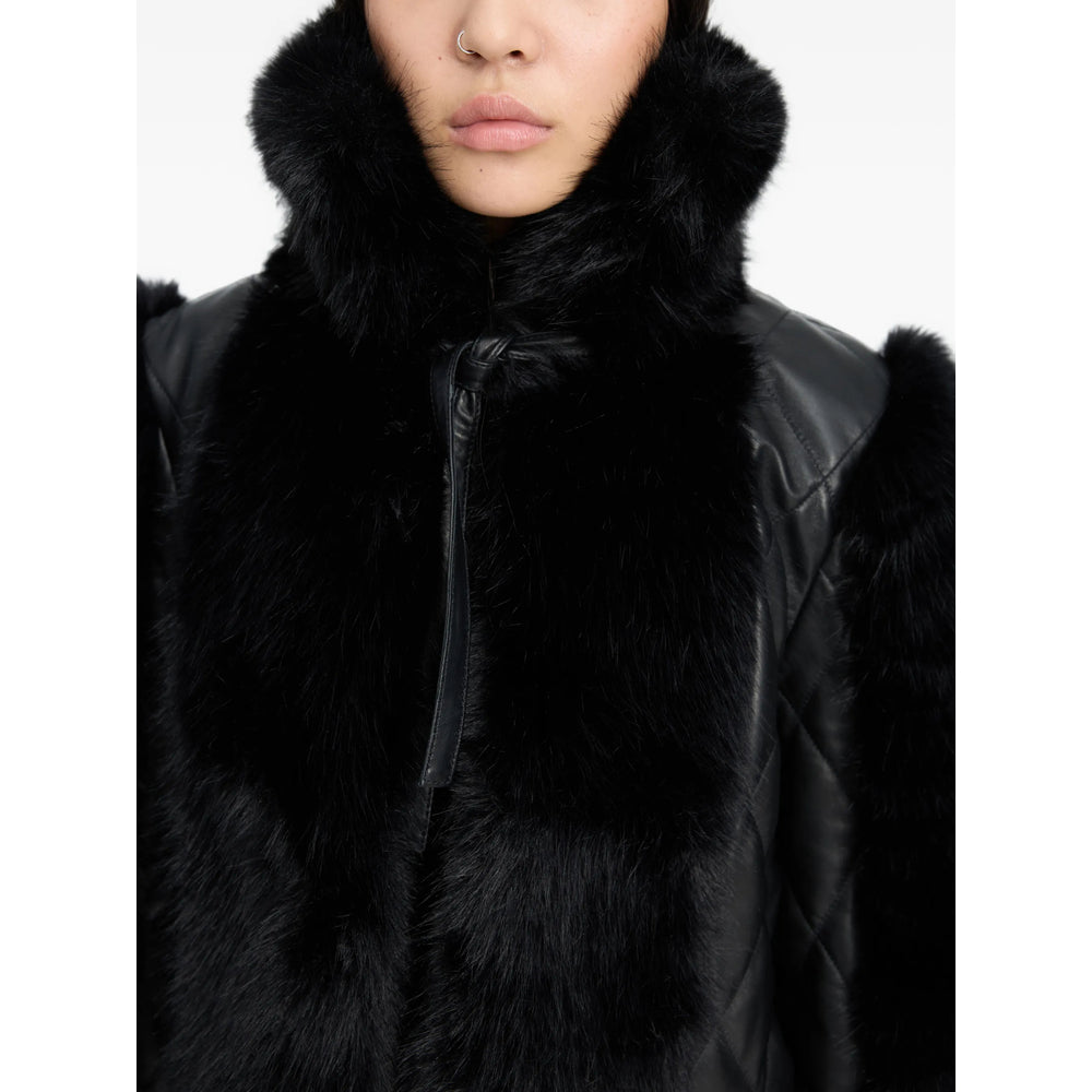 Rotate Black Jackets - Faux Fur & Shearling Jackets Women ROTATE