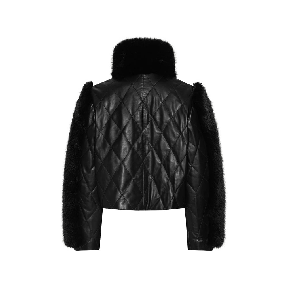 Rotate Black Jackets - Faux Fur & Shearling Jackets Women ROTATE