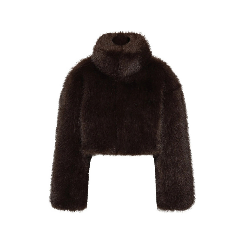 Rotate Brown Jackets - Faux Fur & Shearling Jackets Women ROTATE