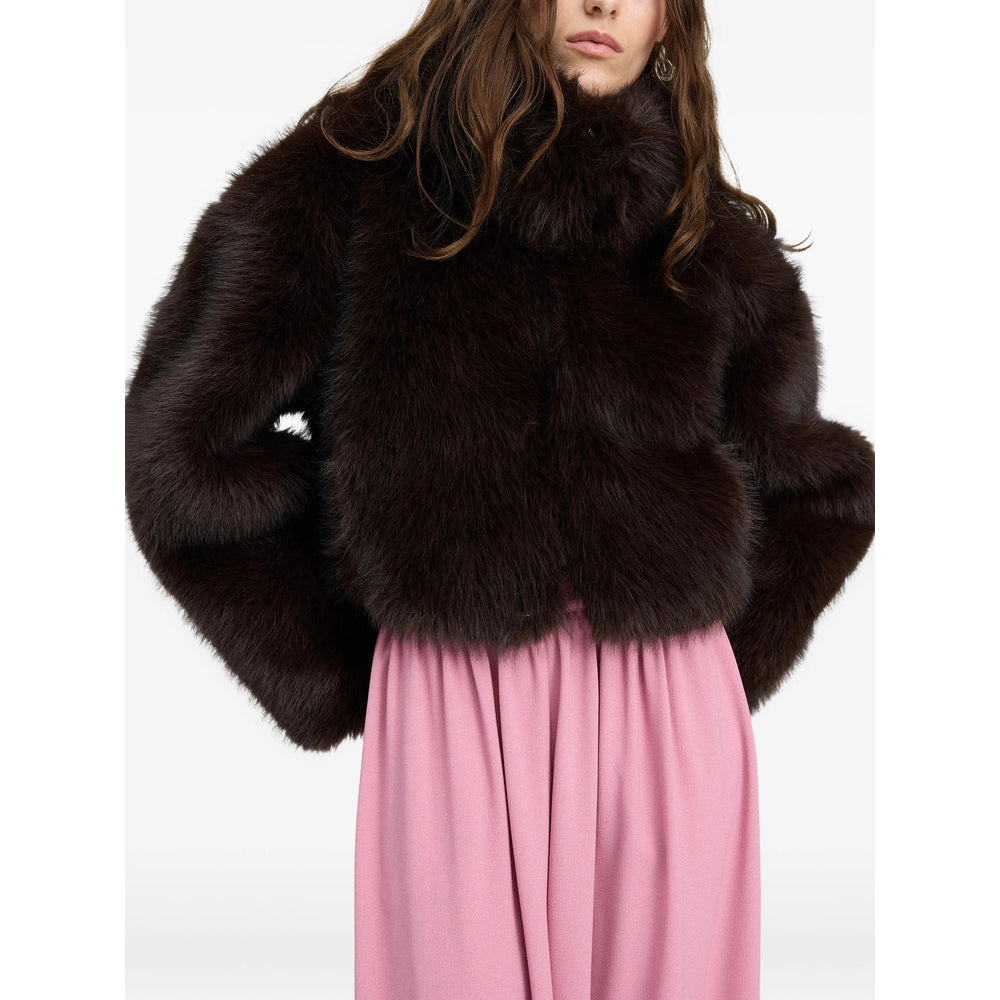 Rotate Brown Jackets - Faux Fur & Shearling Jackets Women ROTATE