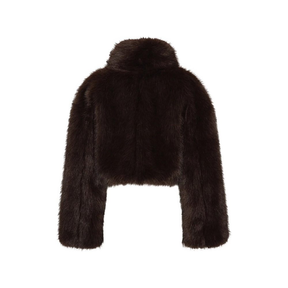 Rotate Brown Jackets - Faux Fur & Shearling Jackets Women ROTATE
