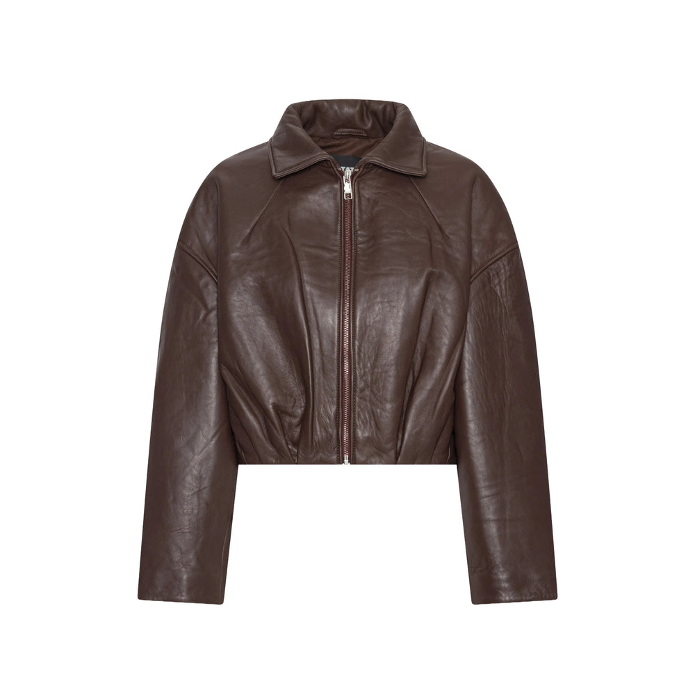 Rotate Brown Jackets - Cropped Jackets Women ROTATE