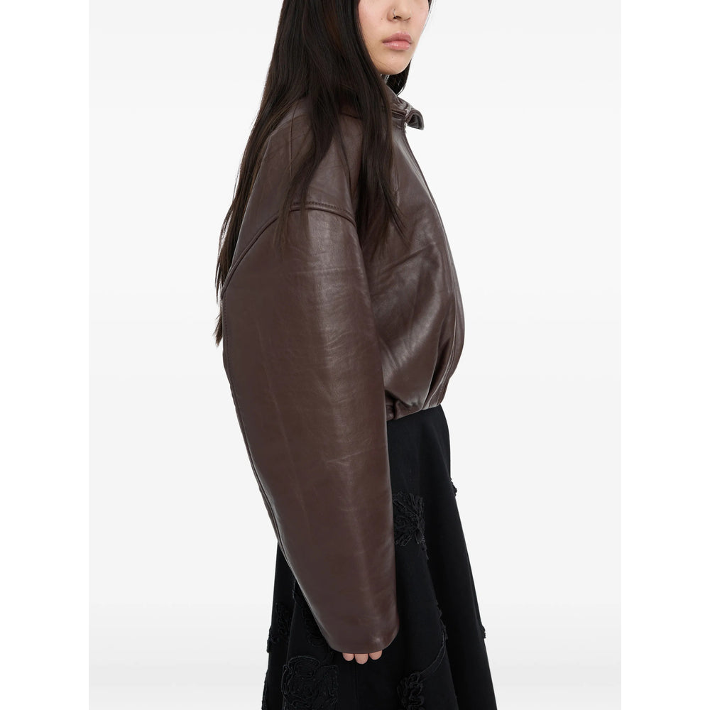 Rotate Brown Jackets - Cropped Jackets Women ROTATE