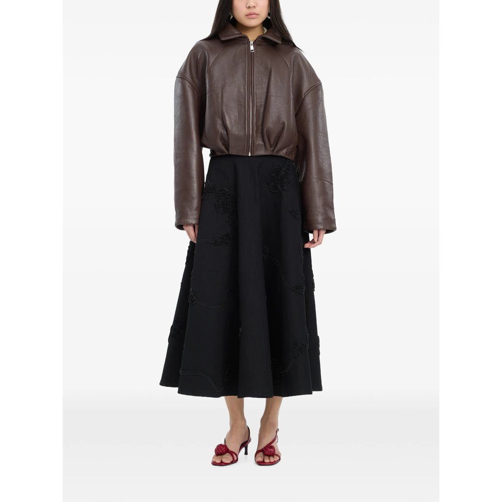 Rotate Brown Jackets - Cropped Jackets Women ROTATE
