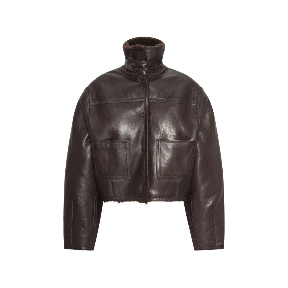 Rotate Brown Jackets - Leather Jackets Women ROTATE