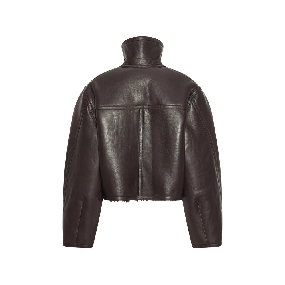 Rotate Brown Jackets - Leather Jackets Women ROTATE