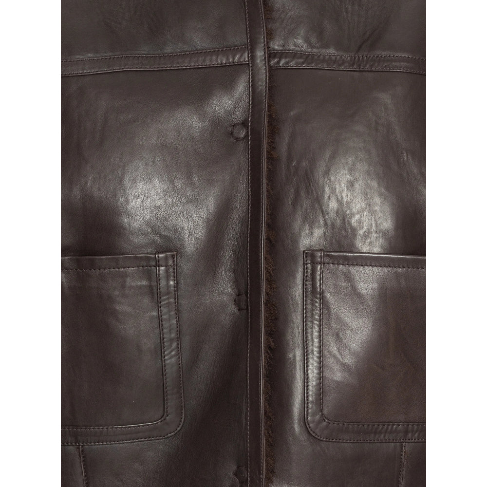Rotate Brown Jackets - Leather Jackets Women ROTATE