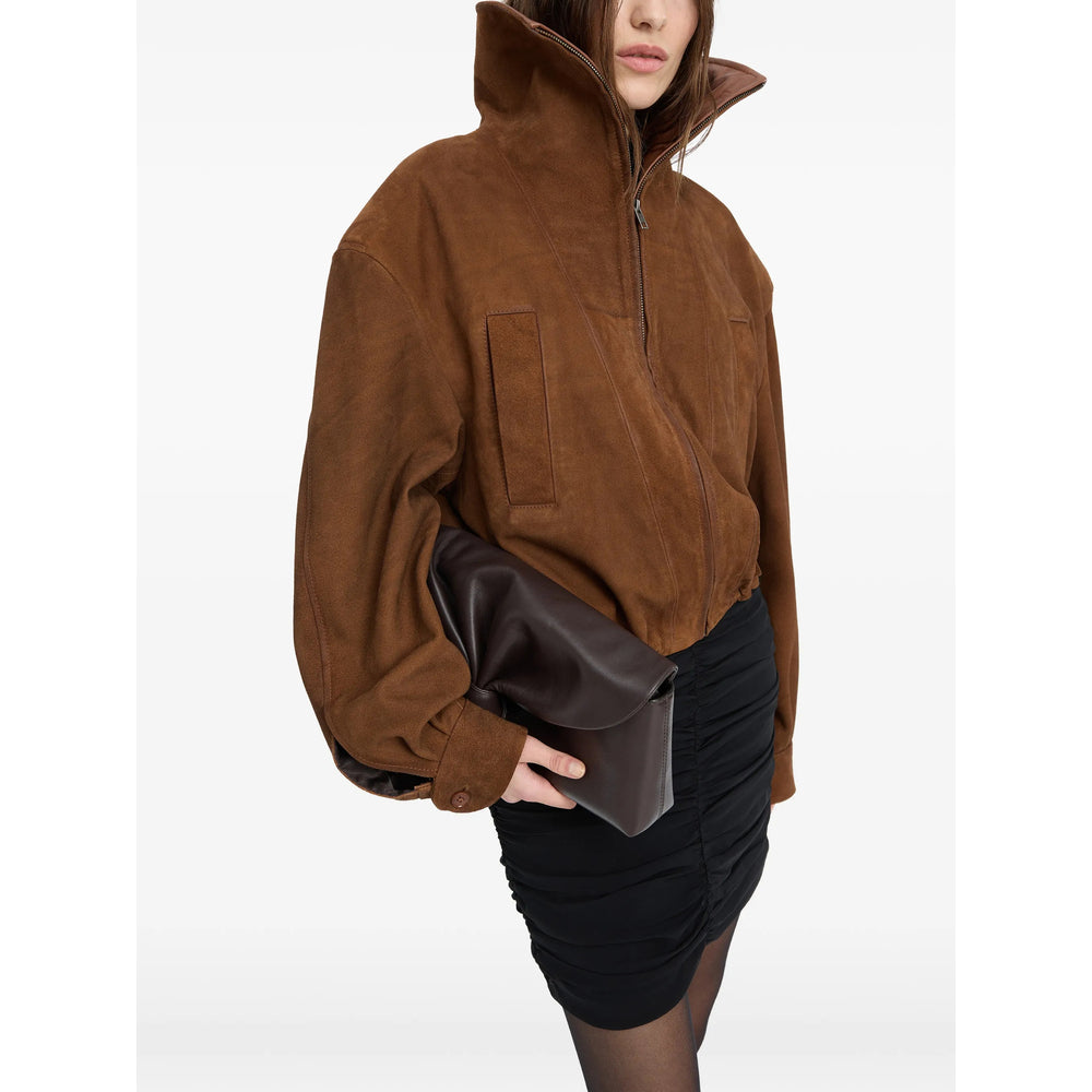 Rotate Brown Jackets - Leather Jackets Women ROTATE