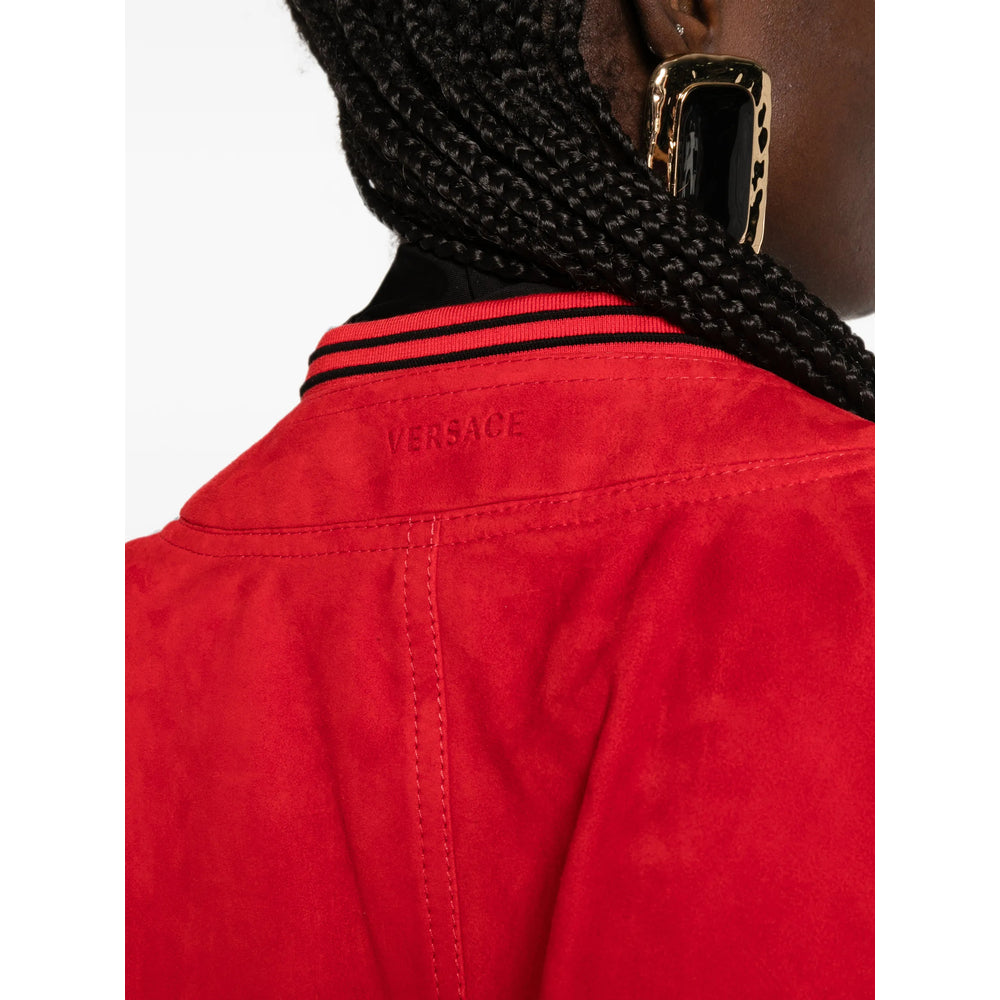 Versace Red Jackets - Leather Jackets Women VERSACE