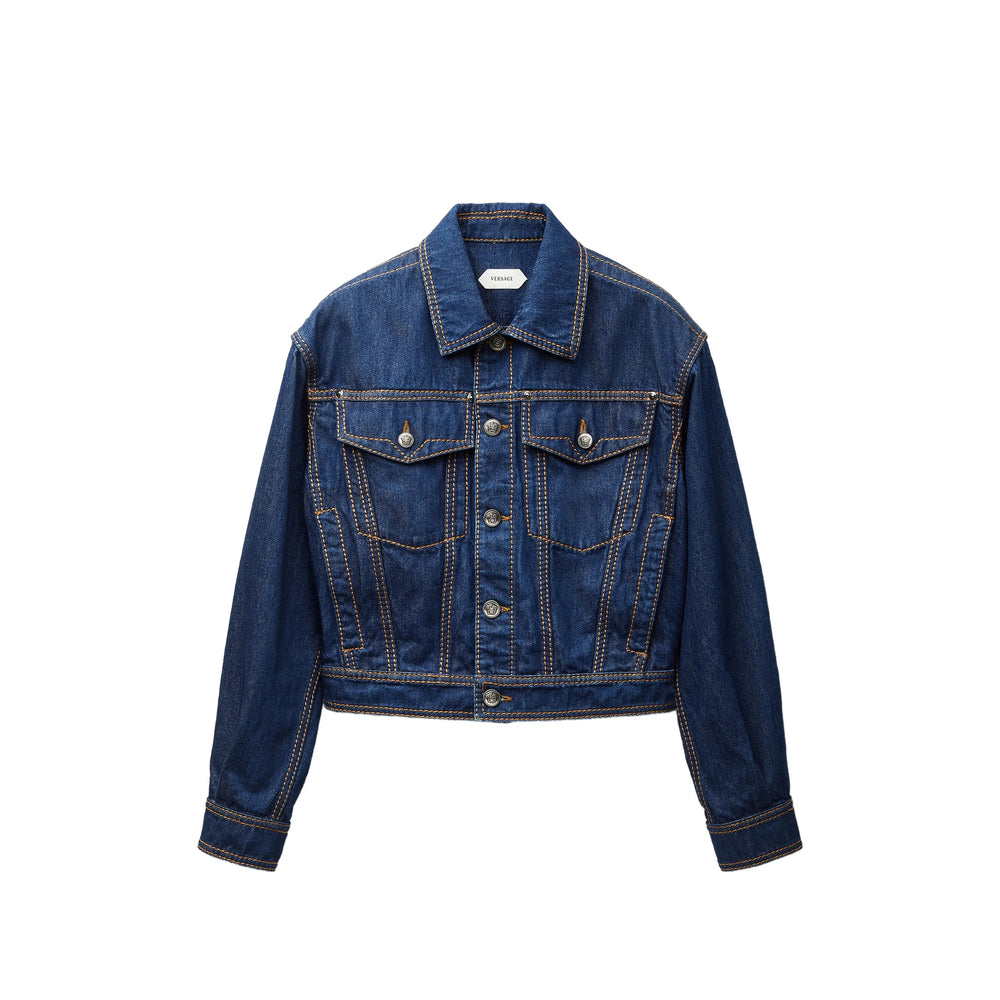 Versace Blue Jackets - Denim Jackets Women VERSACE