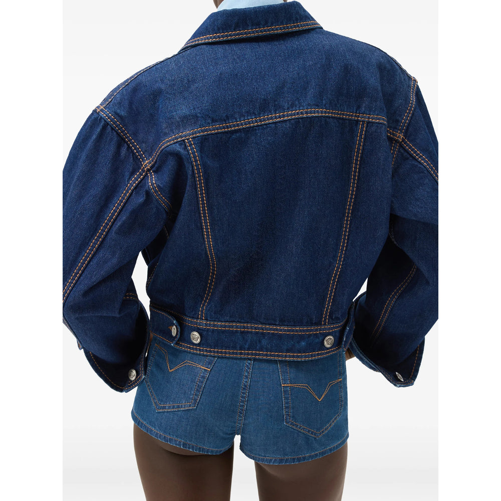Versace Blue Jackets - Denim Jackets Women VERSACE