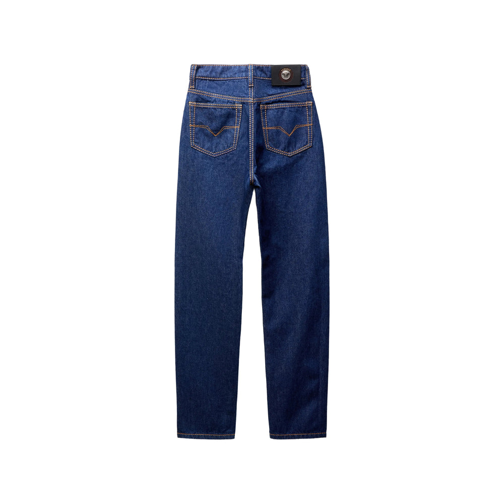 Versace Blue Denim - Straight-Leg Jeans Women VERSACE