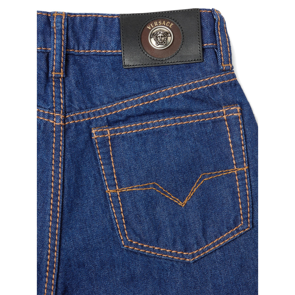Versace Blue Denim - Straight-Leg Jeans Women VERSACE