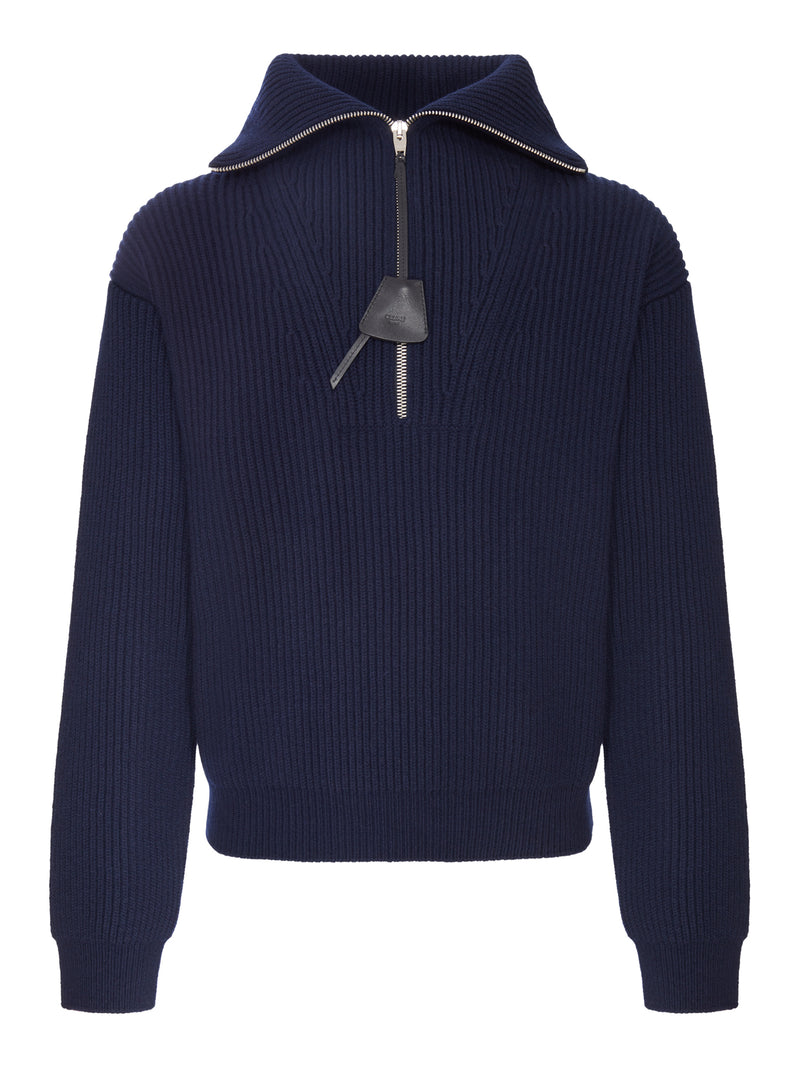 Celine Men Wool And Cashmere Blend Zip-Up Sweater CELINE