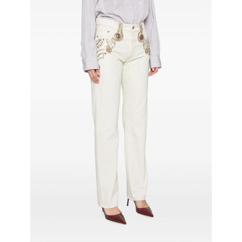 Versace Blue Denim - Straight-Leg Jeans Women VERSACE