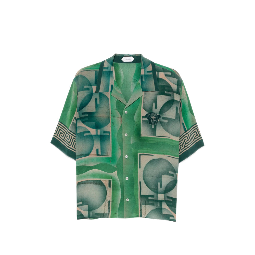 Versace Green Shirts Men VERSACE