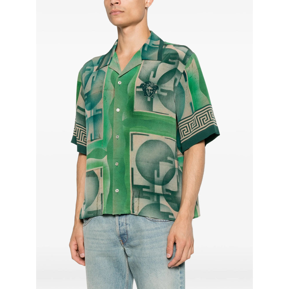 Versace Green Shirts Men VERSACE