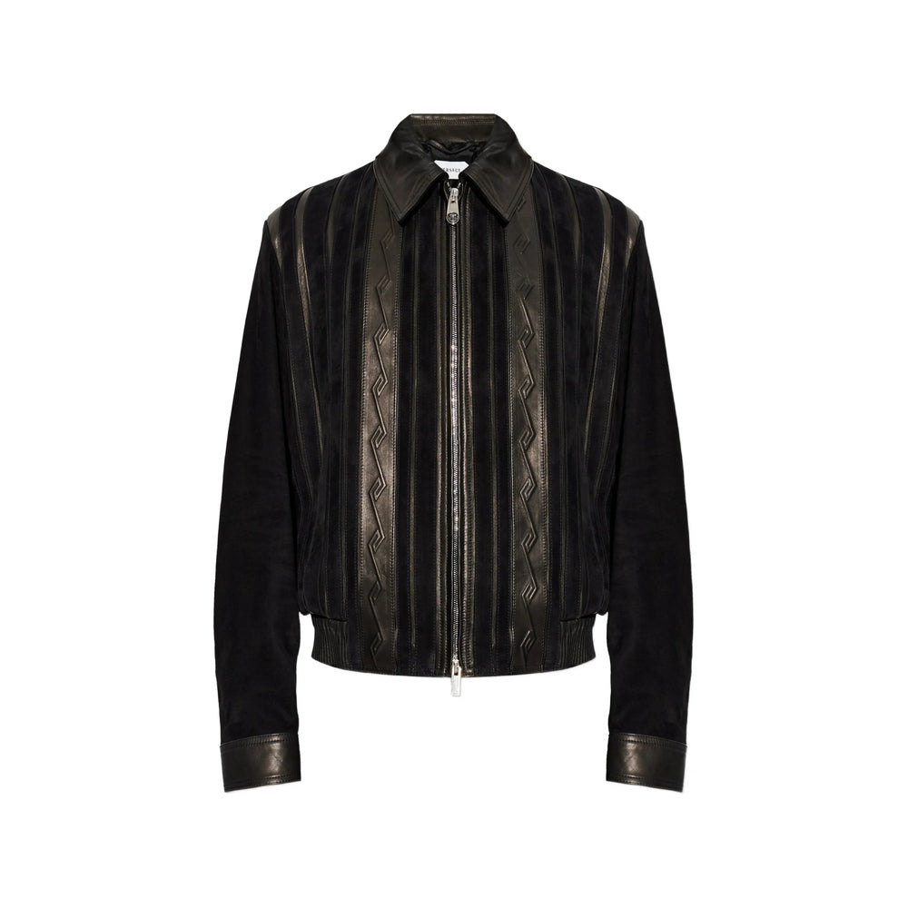 Versace Black Jackets - Leather Jackets Men VERSACE
