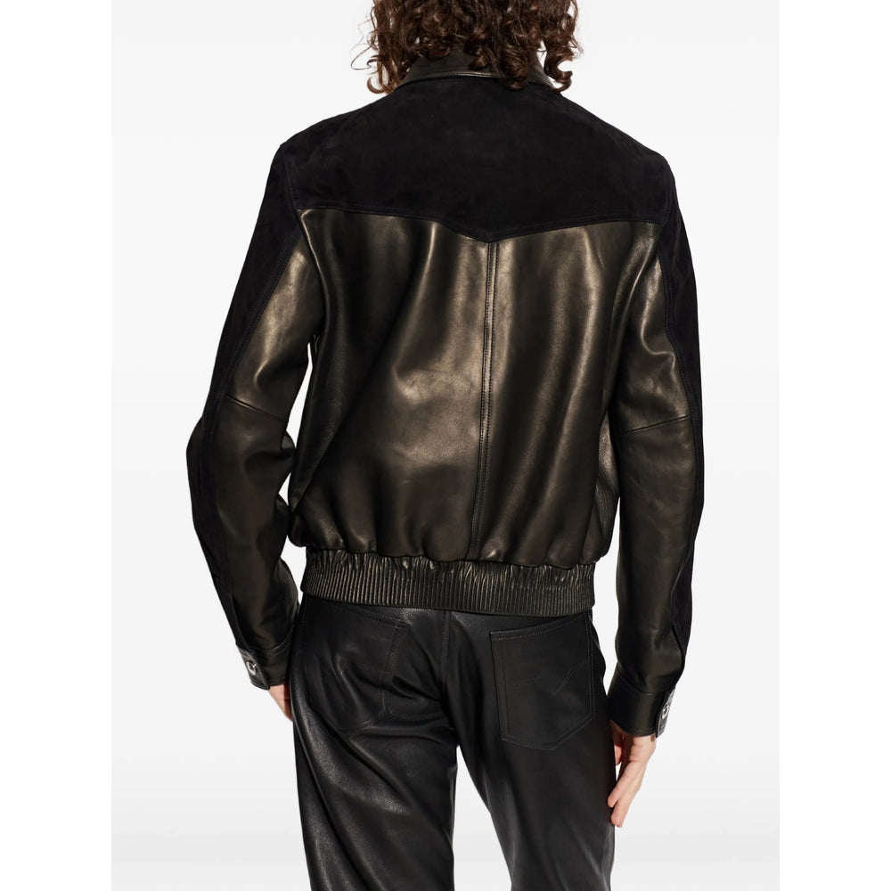 Versace Black Jackets - Leather Jackets Men VERSACE