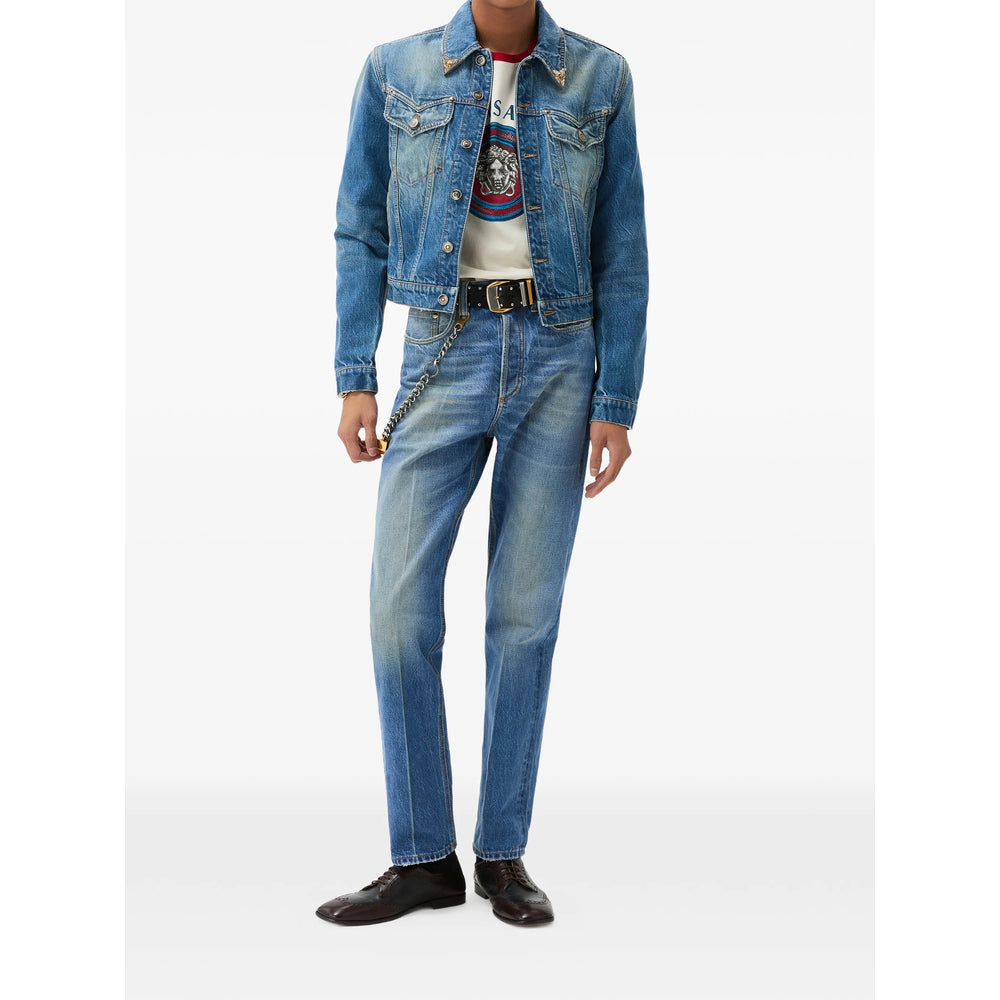 Versace Blue Denim - Regular & Straight-Leg Jeans Men VERSACE