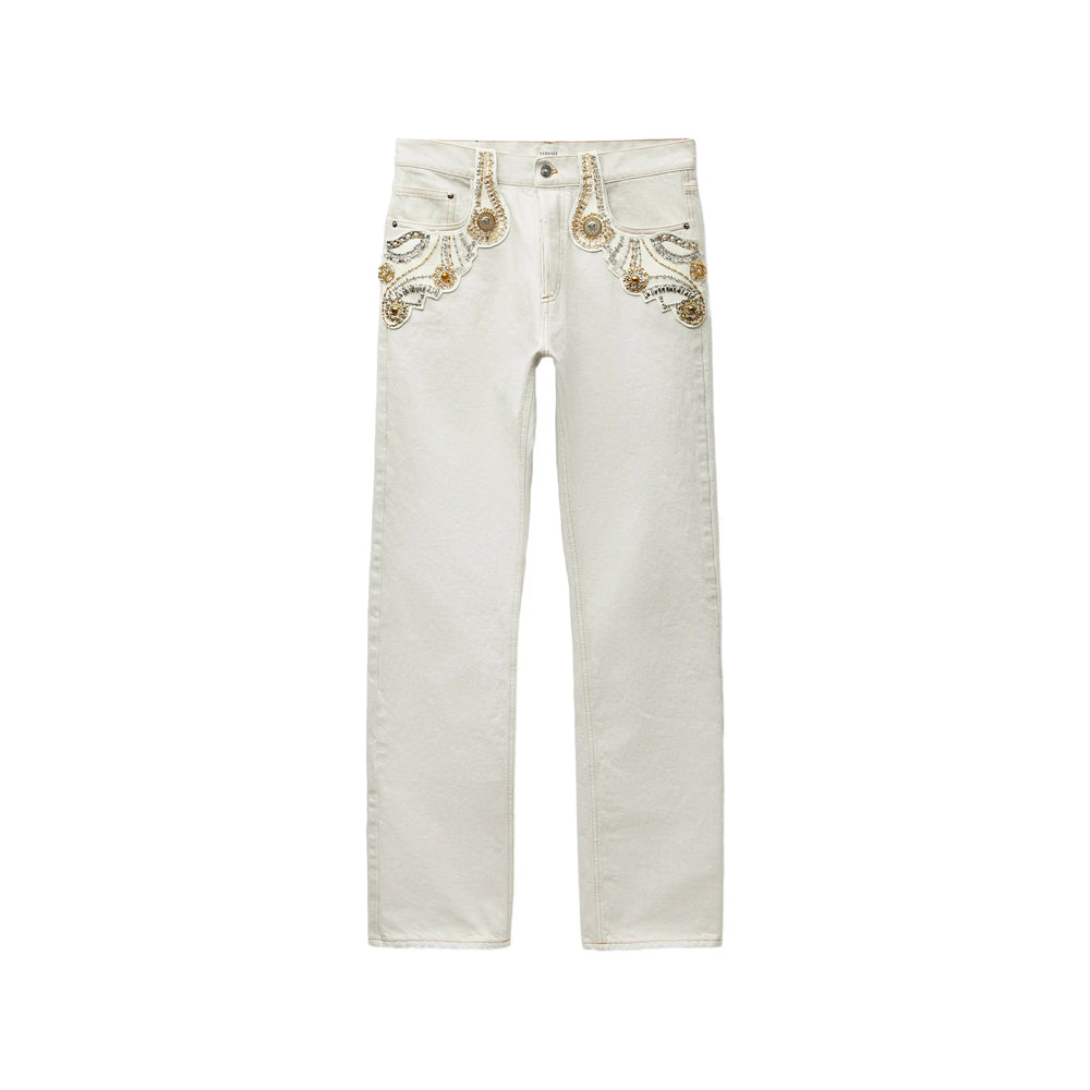Versace Grey Denim - Regular & Straight-Leg Jeans Men VERSACE