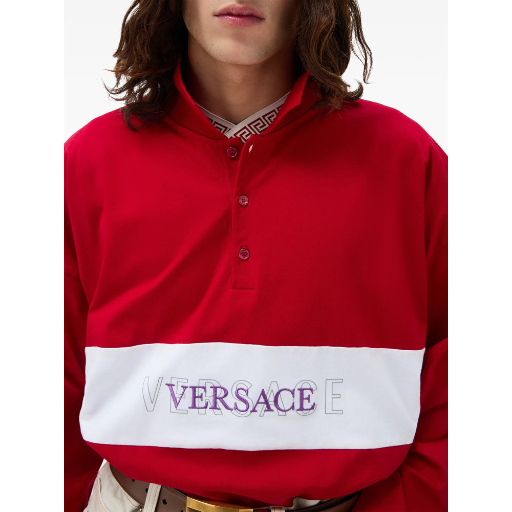 Versace Red Polo Shirts Men VERSACE
