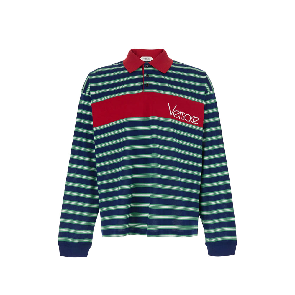 Versace Blue Polo Shirts Men VERSACE