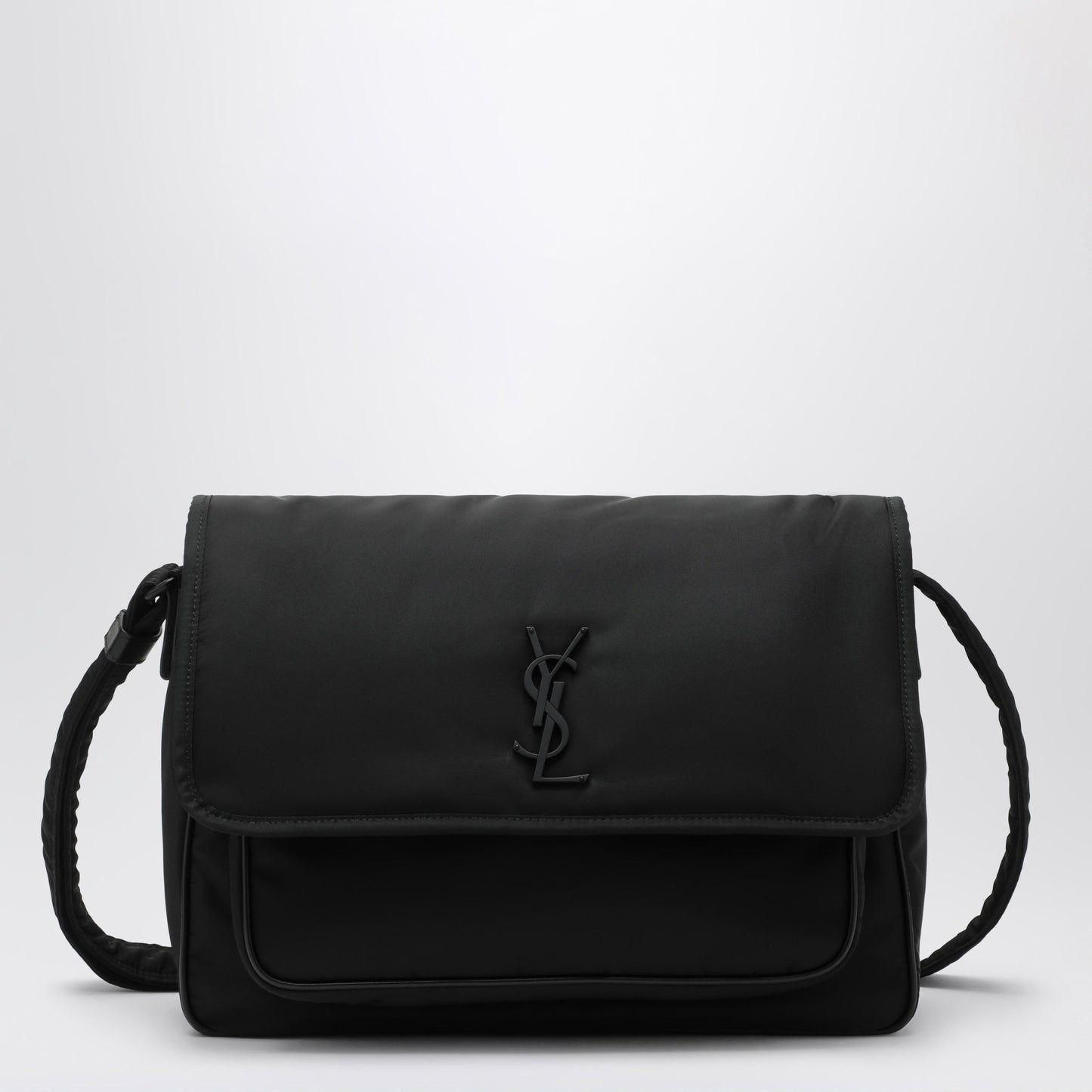 Saint Laurent Niki Black Recycled Nylon Messenger Bag Men SAINT LAURENT