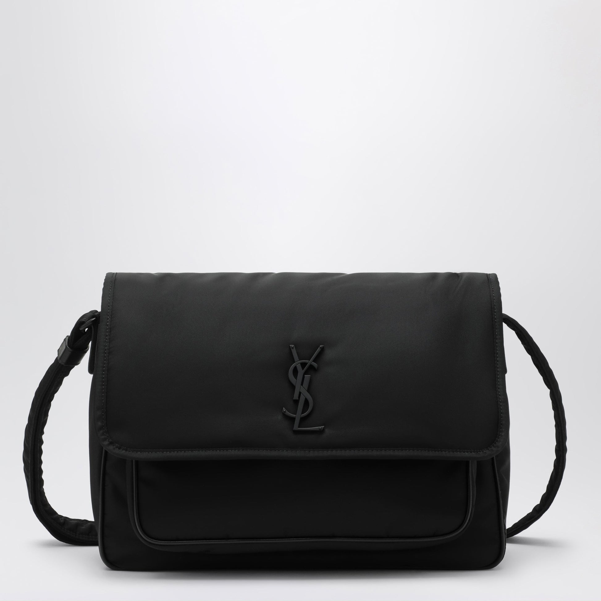 Saint Laurent Niki Black Recycled Nylon Messenger Bag Men SAINT LAURENT