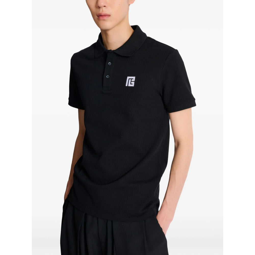 Balmain Black Polo Shirts Men BALMAIN