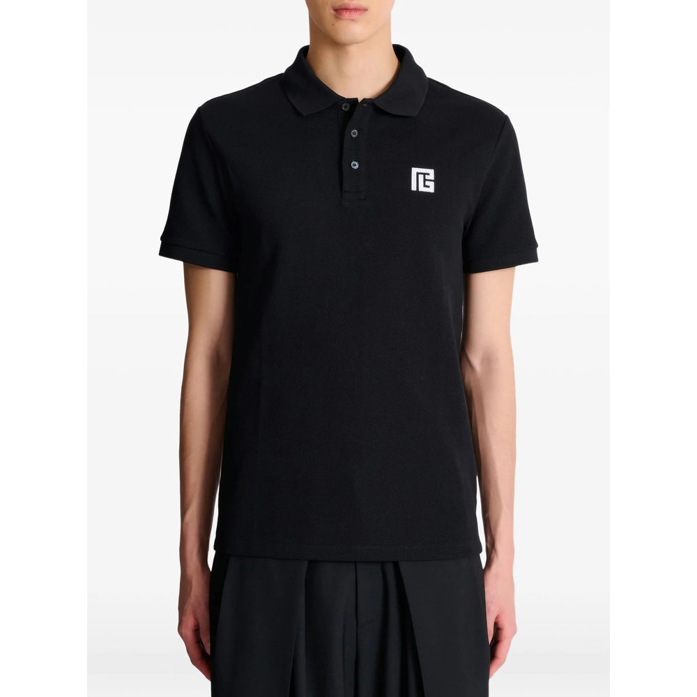 Balmain Black Polo Shirts Men BALMAIN