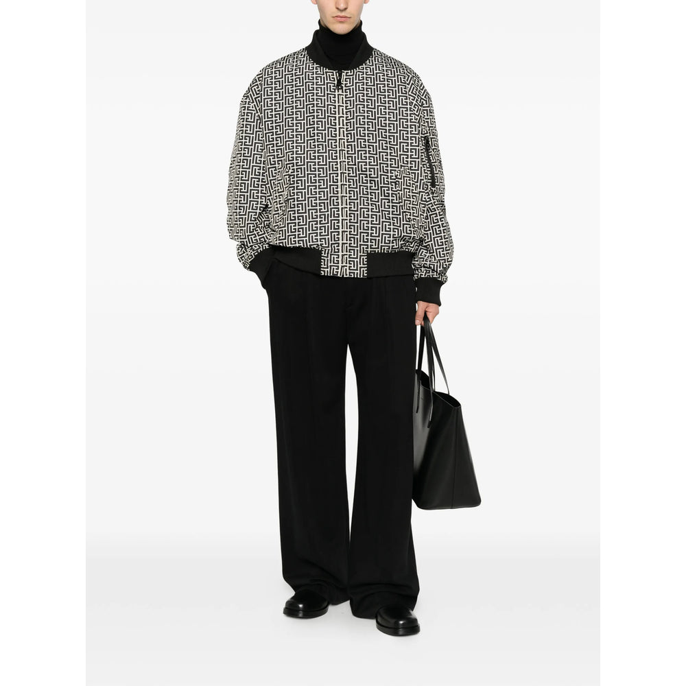Balmain Black Jackets - Bomber Jackets Men BALMAIN